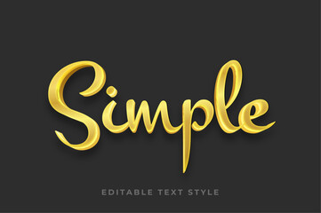 Simple 3d text effect, luxury style effect