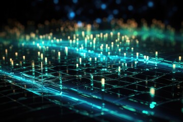 Cloud computing transfer big data on internet. futuristic digital technology .Generative AI