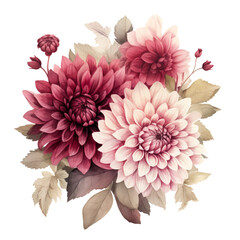 Flowers Watercolor Clip Art, Floral Watercolor Illustration, Flowers Clip Art