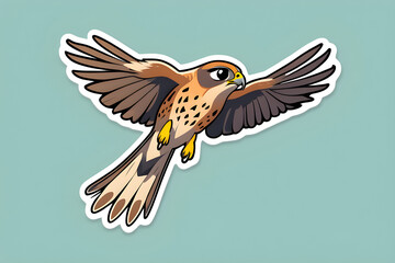 Naklejka premium kestrel in flight