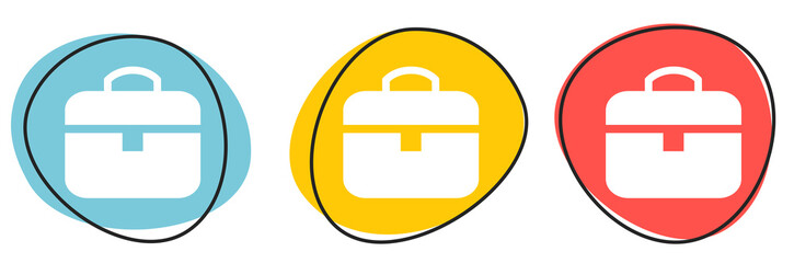Button Banner für Website oder Business: Aktentasche, Portfolio oder Jobs - obrazy, fototapety, plakaty