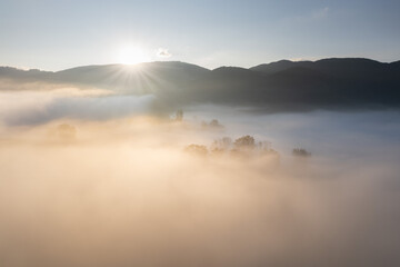 Obraz premium Rural landscape in Apuseni Mountains, in Transylvania