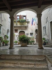 Historical houses in the center of Koper, Slovenia