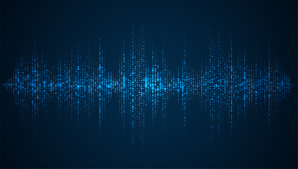 Sound wave equalizer. Abstract technology background