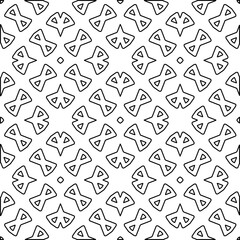 Vector pattern with symmetrical elements . Modern stylish abstract texture. Repeating geometric tiles from striped elements.Black and white pattern.