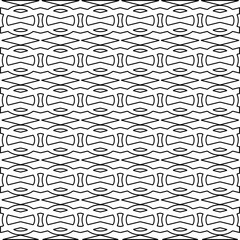 Vector pattern with symmetrical elements . Modern stylish abstract texture. Repeating geometric tiles from striped elements.Black and white pattern.