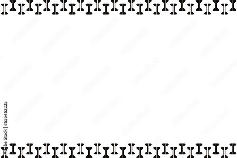 Poster vertical of stripe pattern vector. design border lines black on white background. design print for i