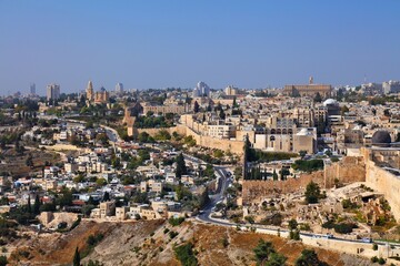 Fototapeta na wymiar Jerusalem and Silwan