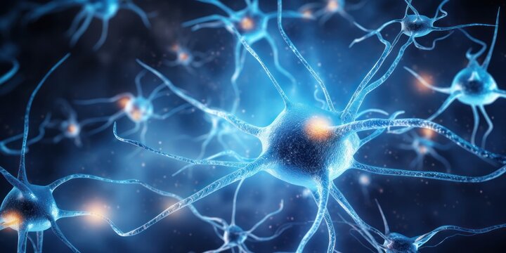 illustration of neuron, generative AI