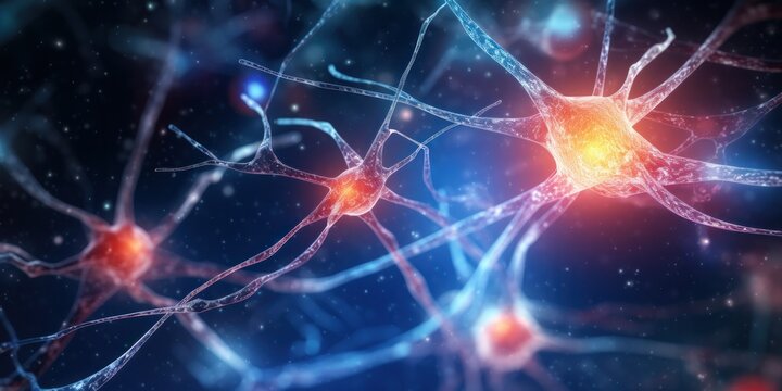 illustration of neuron, generative AI