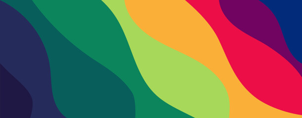 Abstract colorful background. Colorful waves background. Smooth wavy rainbow color fluid background design. Colorful swirls dynamic background design. Vector background illustration
