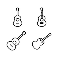 Guitar icon vector. musical instrument sign