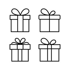 Gift icon vector. gift box icon. birthday gift