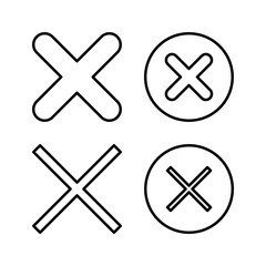 Obraz premium Close vector icon. Delete icon. remove, cancel, exit symbol.