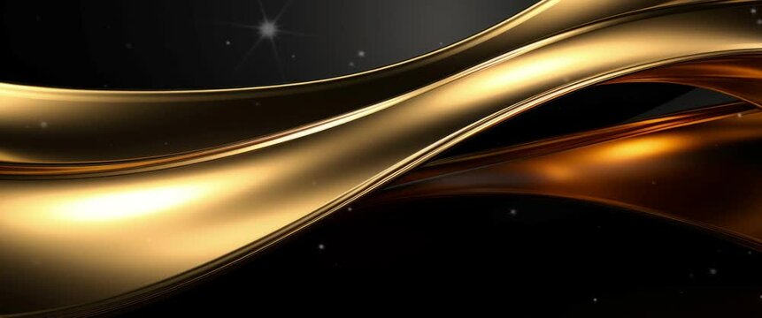 4k seamless looping golden video. Luxury gold premium wallpaper. Anamorphic video