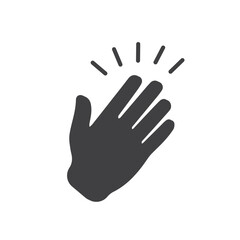 Vector line icon for hello wave.