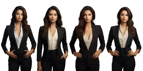 group of business women with transparent background