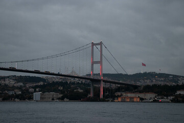 Beautiful view of the Bosphorus Bridge in Istanbul.
