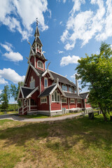 Fototapeta na wymiar Neiden church, Finnmark, Norway