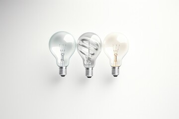 Illustration of various light bulbs, business concept, ideas and creativity. Generative AI