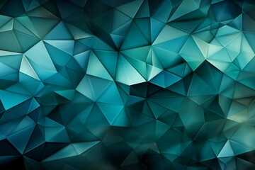 Teal tessellation, Abstract vector backdrop showcases a mosaic of captivating geometric triangles Generative AI