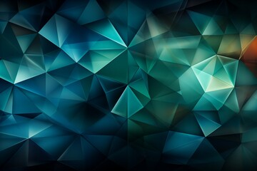 Triangular allure, Abstract vector background features a tapestry of engaging teal triangles Generative AI