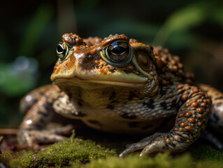 Toad portrait created with Generative AI technology