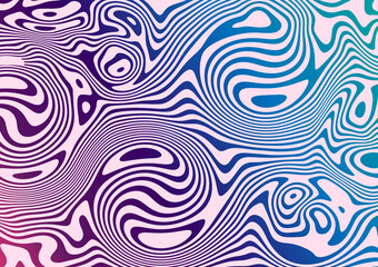 Fototapeta na wymiar Liquid abstract black line wave messy circle vortex pattern background 