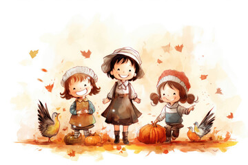 Illustration of Happy Thanksgiving