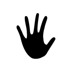 hand print or palm impression flat vector icon for apps and websites