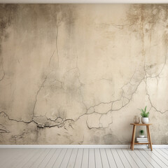 Texture wall beige, cracked structure, wall, backround, vintage, aged wall, beige, generative ai