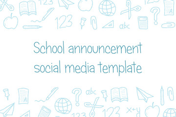 School website announcement
