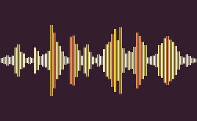 Abstract sound wave graph pattern