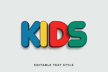 Kids 3d text effect, editable font style