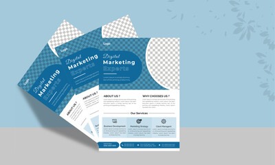 Business Flyer Layout, Business Flyer Layout with Colorful Elements, Brochure Design, Conference Flyer, Corporate Business Flyer Template Design