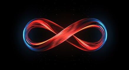 Shining infinity sign with sparks
