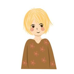 Cute girl smiling clipart
