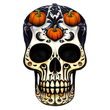 Halloween skeleton head
