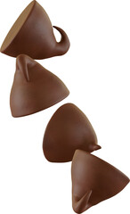 3d render chocolate chips