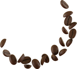 3d render coffee beans