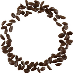 3d render coffee beans