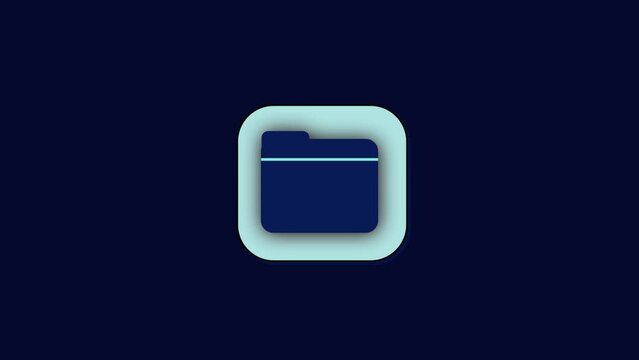 Simple folder icon animation on white background. k1_302