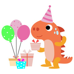 Dinosaur party Clipart. happy dino