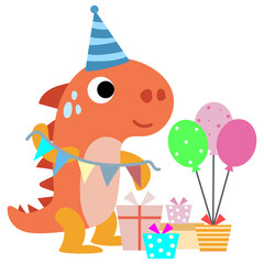 Dinosaur party Clipart. happy dino