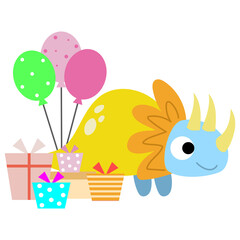 Dinosaur party Clipart. happy dino