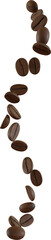 3d render falling coffee beans