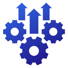 Operational excellence or production growth icon