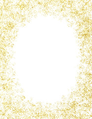 Gold Sparkly Snowflakes Border Frame Transparent Background