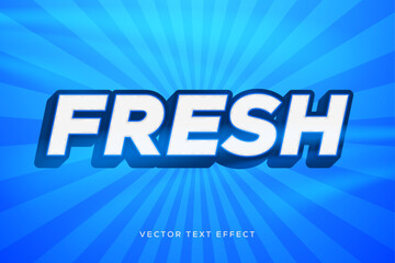 Fresh 3d text effect design