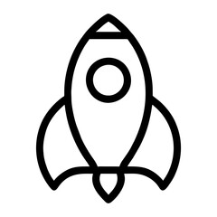 rocket icon outline
